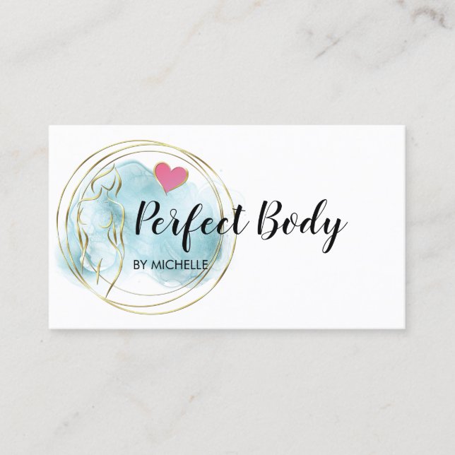 Body Sculpting Fitness Linergie Waist Trainer Busi Visitkort (Framsida)