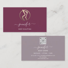 Body Shaping Sculpting Massage Guld Logotyp QRMars Visitkort