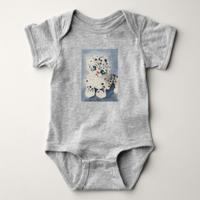 Body Snow Leopard for a baby T Shirt (Framsida)