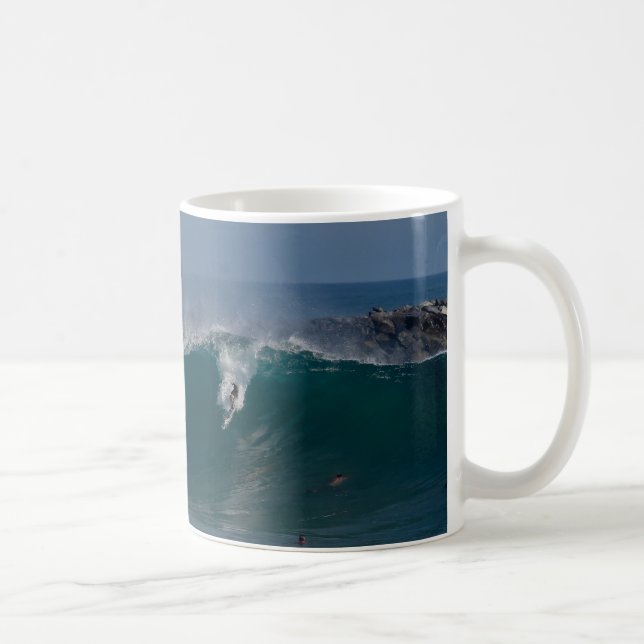 Body surfing vid WEDGE, Newport Beach  Kaffemugg (Höger)