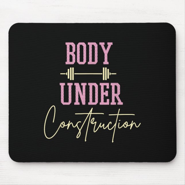 Body Under Construction Funny Motivational Workout Musmatta (Framsidan)