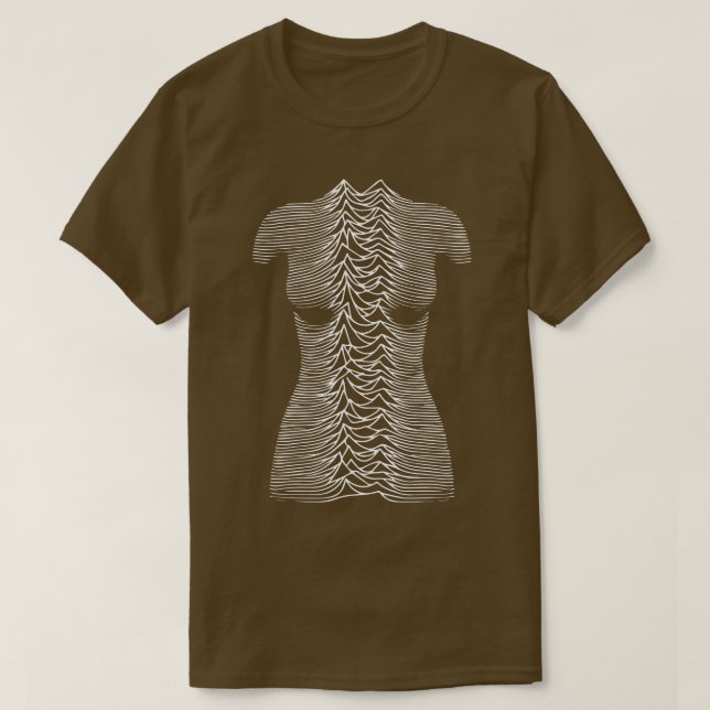 body wave linjer t shirt (Design framsida)