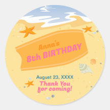 Bodyboard Girl roligt Strand födelsedagsfest