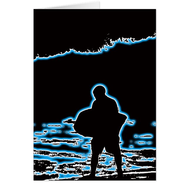 BodyBoard kustavbrott Hälsningskort (Framsidan)