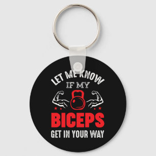 BodyBuilder Biceps Gym Fitness Workout Motivation Nyckelring