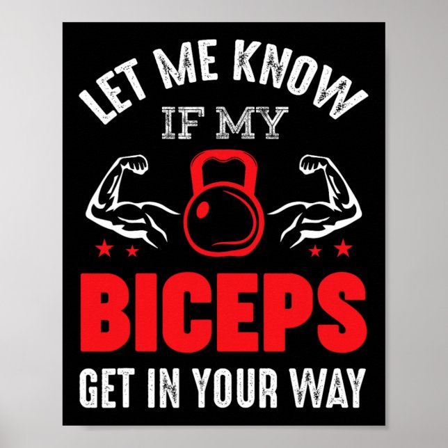 BodyBuilder Biceps Gym Fitness Workout Motivation Poster (Framsidan)