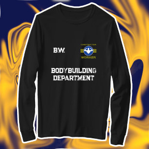 BodyBuilder Blue Sign för byggarbetare T Shirt