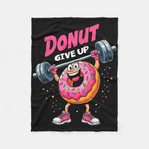 BodyBuilder Donut Ge Up Humor Gym Workout Joke M Fleecefilt