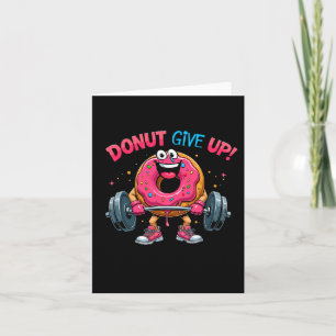 BodyBuilder Donut Ge Up Humor Gym Workout Joke M Kort