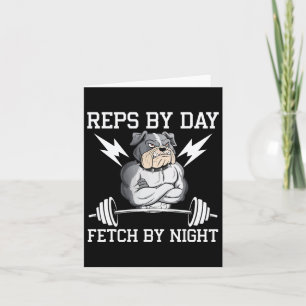 BodyBuilder Hund älskare Gym Bära Fitness Workout  Kort