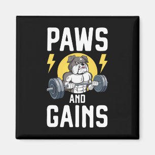BodyBuilder Hund älskare Gym Bära Fitness Workout  Magnet