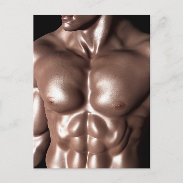 BODYBUILDER MUSCLE MAN POSTCARD VYKORT (Framsida)