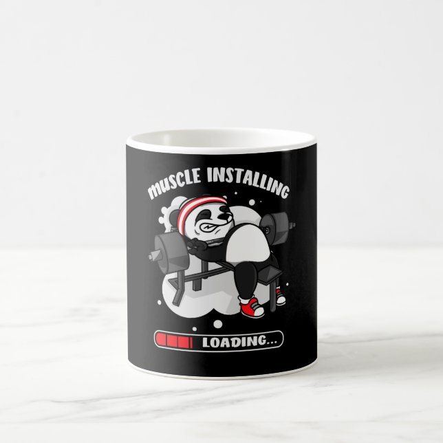 Bodybuilder Panda Muscle Bodybuilder Kaffemugg (Center)