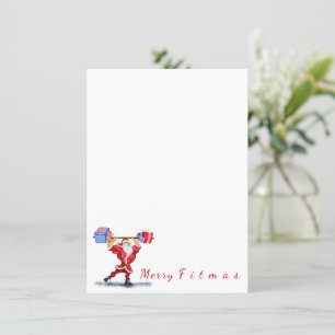 BodyBuilder Santa Funny-julmeny - din text Meny
