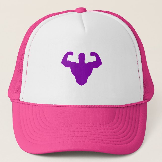 Bodybuilder Silhouette - Double Biceps Strength Keps (Framsida)