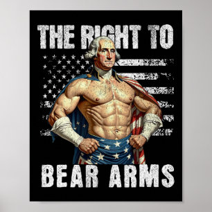 Bodybuilding 4:e juli Pappa USA flagga 2:a ändring Poster