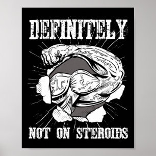 Bodybuilding är definitivt inte på steroider. poster