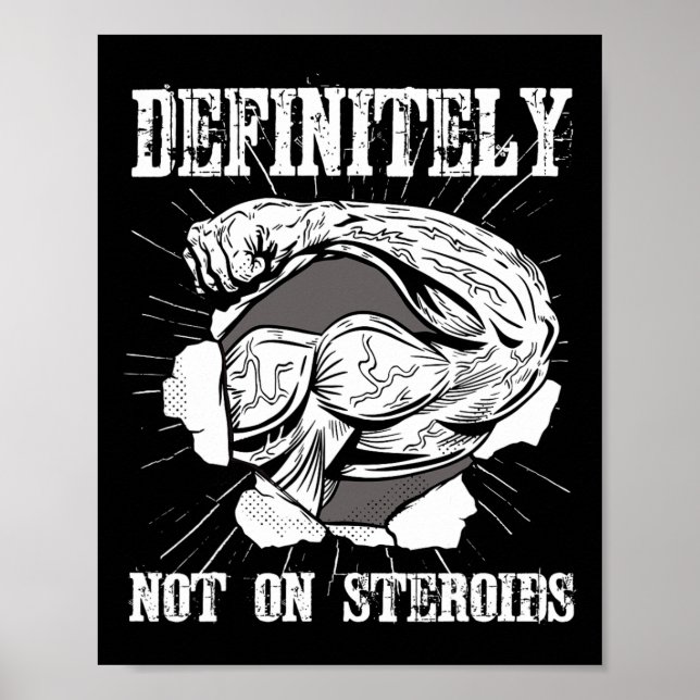 Bodybuilding är definitivt inte på steroider. poster (Framsidan)