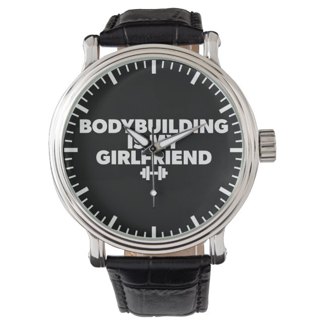 Bodybuilding är Min flickvän - Workout Motivation Armbandsur (Framsida)