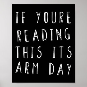 Bodybuilding Arm Day Quote Personal Trainer Weight Poster