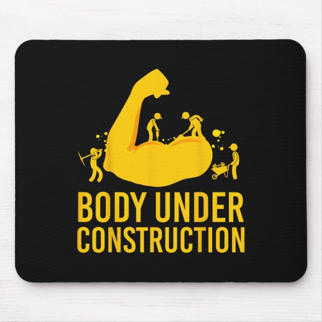 Bodybuilding body under Construction Funny Gym Bod Musmatta (Framsidan)