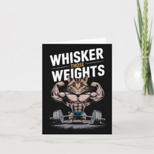 Bodybuilding Cat Owner Fitness Workout Gym Instruc Kort