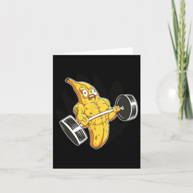 Bodybuilding der Banana Liiting Weights Funny Body Kort (Framsida)