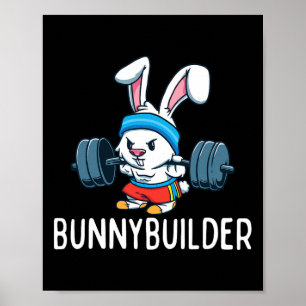 Bodybuilding der Bunny Påsk Bunnybyggder Fitness G Poster