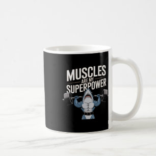 Bodybuilding der Shark Älskare Gym Fitness Workout Kaffemugg