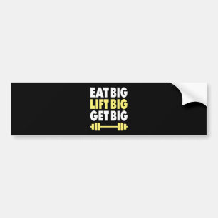 Bodybuilding - Eat Big, Hiss Big, Get Big Bildekal