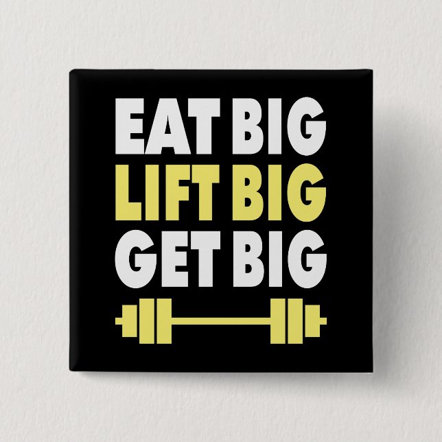 Bodybuilding - Eat Big, Hiss Big, Get Big Knapp (Framsida)