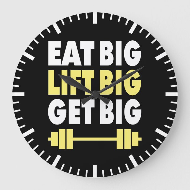 Bodybuilding - Eat Big, Hiss Big, Get Big Stor Klocka (Framsida)