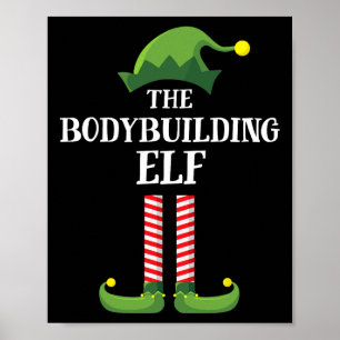 Bodybuilding Elf Matching Family Group, jul P Poster