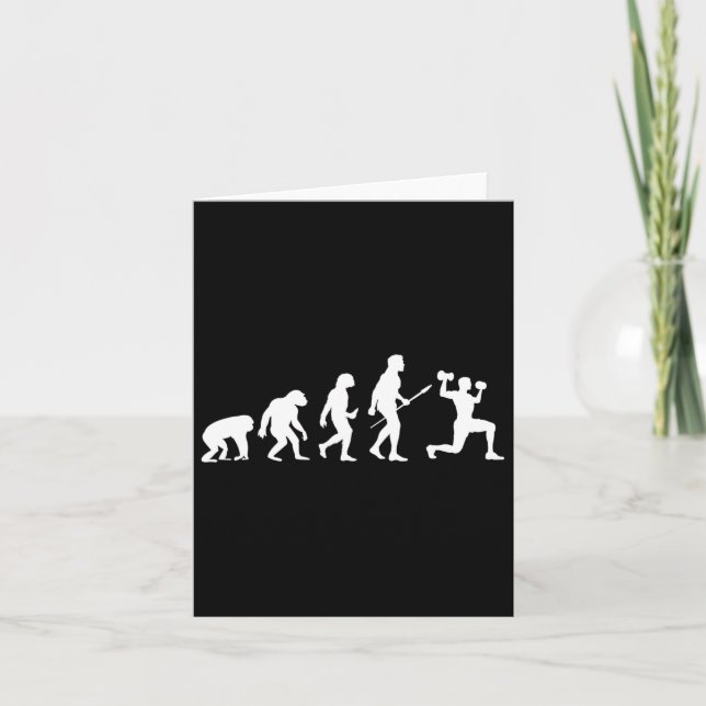 Bodybuilding Evolution Funny Bodybuilding Workout Kort (Framsida)