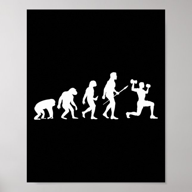 Bodybuilding Evolution Funny Bodybuilding Workout Poster (Framsidan)