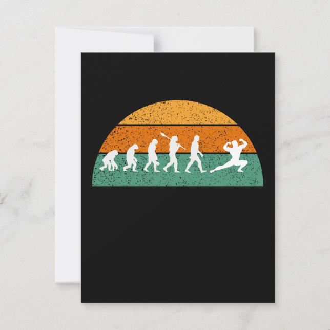 Bodybuilding Evolution of Man Funny Retro Fitness Julkort (Framsida)
