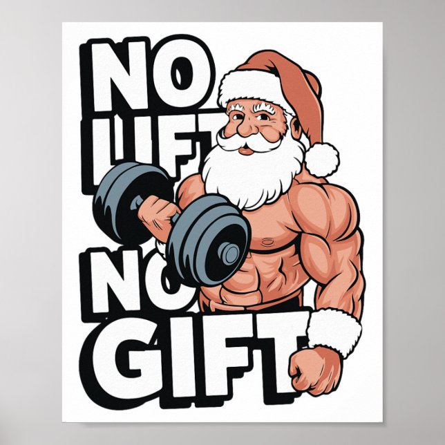 Bodybuilding Fitness Gym Christmas Gifts For Bodyb Poster (Framsidan)