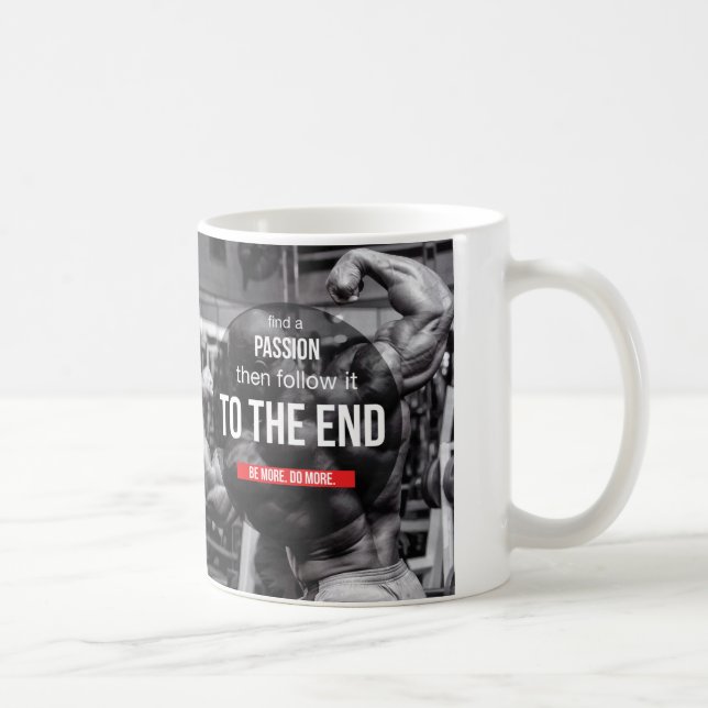 Bodybuilding Fitness Gym Workout Motivation Kaffemugg (Höger)