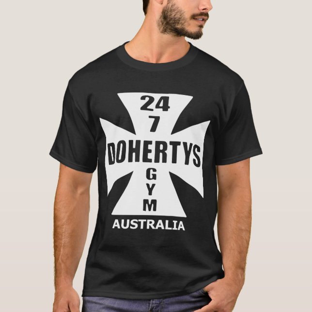 BODYBUILDING FÖR DOHERTYS-IDROTTSHALLAUSTRALIEN T SHIRT (Framsida)