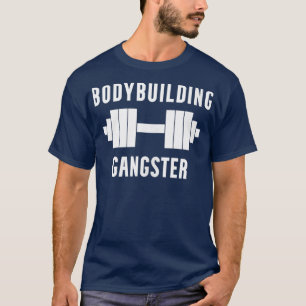 Bodybuilding Gangster Weightlift Workout Gym L T Shirt