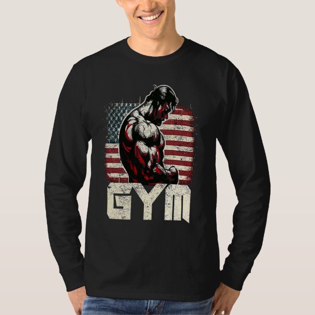 Bodybuilding Gorilla Gym Fitness Beast 1 T Shirt (Framsida)