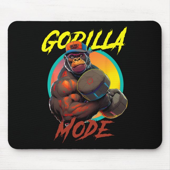 Bodybuilding Gorilla Mode Träning  Musmatta (Framsidan)