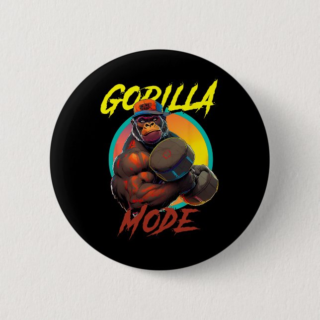 Bodybuilding Gorilla Mode Workout Knapp (Framsida)