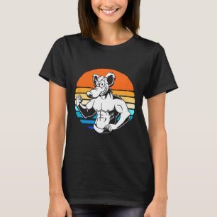Bodybuilding Gym Älskare Retro Gym Råtta T Shirt