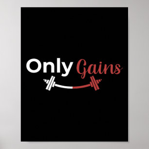 Bodybuilding Gym Endast Gains Funny Lyfts Workout Poster