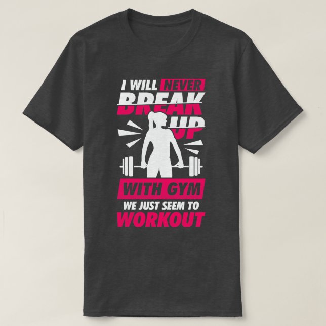 Bodybuilding Gym Fitness Workout Girl Gift T Shirt (Design framsida)