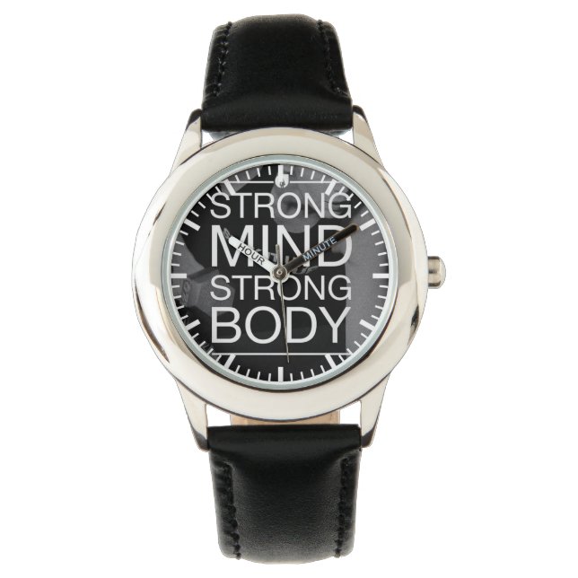 Bodybuilding Gym Motivation Armbandsur (Framsida)