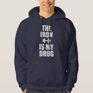 Bodybuilding Gym Motivation - Järn är mitt läkemed Hoodie