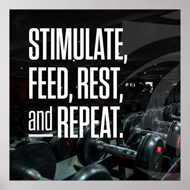 Bodybuilding Gym Workout Motivational Poster (Framsidan)