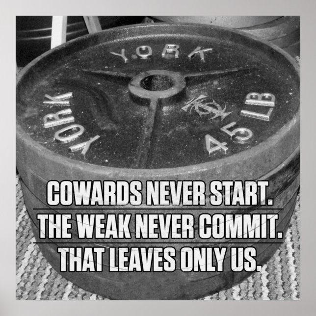 Bodybuilding Gym Workout Motivational Poster (Framsidan)